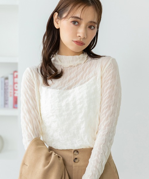 トップス mdk ハイネックシアーリンキングメロートップス（Tシャツ/カットソー