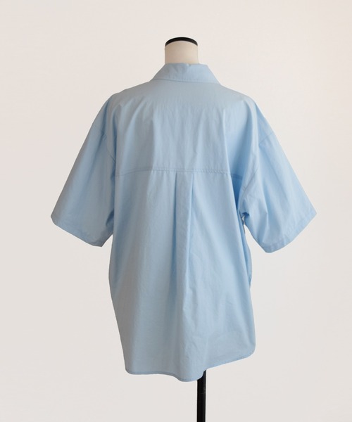 Marient（マリエント）の「ダブルポケットオーバーシャツ（シャツ/ブラウス・レディース・ホワイト/ライトブルー・FREE）」の5枚目の写真