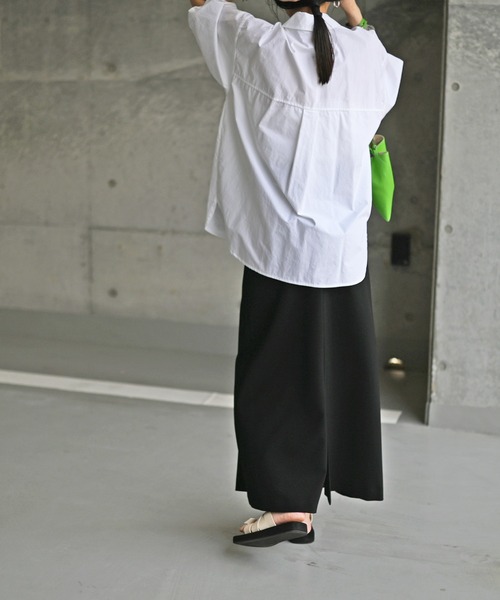 Marient（マリエント）の「ダブルポケットオーバーシャツ（シャツ/ブラウス・レディース・ホワイト/ライトブルー・FREE）」の15枚目の写真