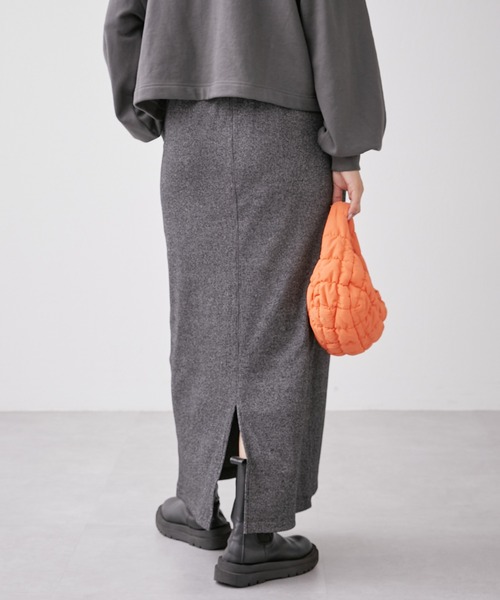 CIAOPANIC TYPY（チャオパニックティピー）の「■メランジリブナロースカート（スカート・レディース・チャコールグレー/ベージュ/ブラウン・ONE SIZE）」の8枚目の写真