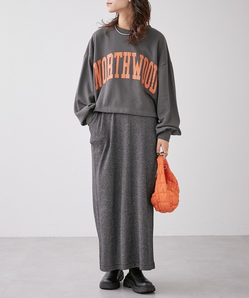 CIAOPANIC TYPY（チャオパニックティピー）の「■メランジリブナロースカート（スカート・レディース・チャコールグレー/ベージュ/ブラウン・ONE SIZE）」の19枚目の写真