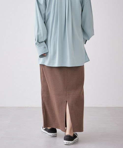 CIAOPANIC TYPY（チャオパニックティピー）の「■メランジリブナロースカート（スカート・レディース・チャコールグレー/ベージュ/ブラウン・ONE SIZE）」の20枚目の写真