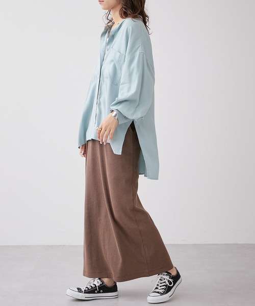 CIAOPANIC TYPY（チャオパニックティピー）の「■メランジリブナロースカート（スカート・レディース・チャコールグレー/ベージュ/ブラウン・ONE SIZE）」の10枚目の写真