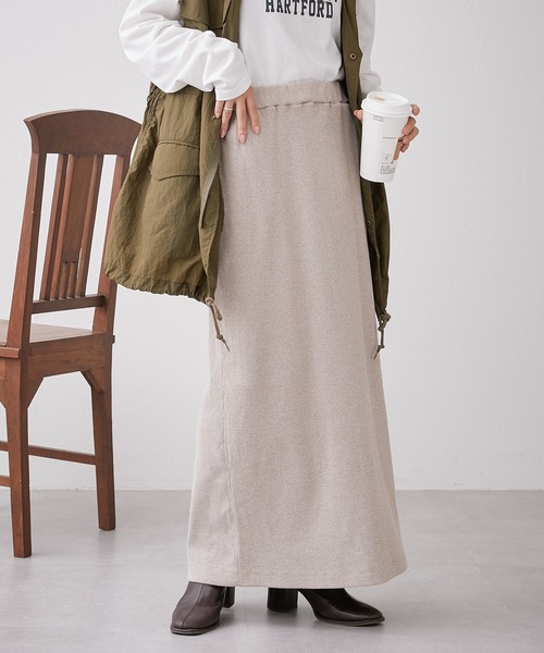 CIAOPANIC TYPY（チャオパニックティピー）の「■メランジリブナロースカート（スカート・レディース・チャコールグレー/ベージュ/ブラウン・ONE SIZE）」の15枚目の写真