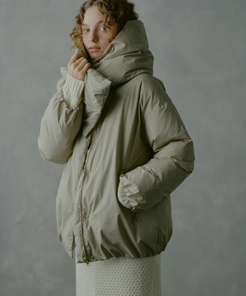 PUAL CE CIN（ピュアルセシン）の「フレンチダックダウンティペット（ストール/ショール・レディース・ブラック/ベージュ・FREE）」の8枚目の写真