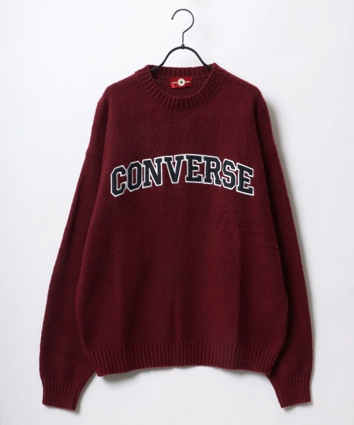 CONVERSE(コンバース)の「CONVERSE/コンバース オーバーサイズ モヘアタッチ シャギーニットプルオーバー/リブライン/カレッジロゴ/マルチボーダー(ニット/セーター・レディース・ブラック/ダークグリーン/オフホワイト/グレー系その他/グリーン系その他/ワイン・LL/M/L)」の20枚目の写真