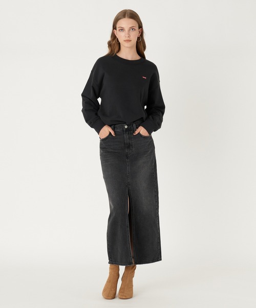 Levi's(リーバイス)の「Levi's/リーバイス スリット フロント スカート グレー WORN IN(デニムスカート・レディース・グレー・28inch/26inch/25inch/24inch/23inch/27inch)」の7枚目の写真