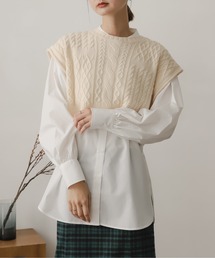 SENSE OF PLACE by URBAN RESEARCH | ニットベストレイヤードシャツ(シャツ/ブラウス)