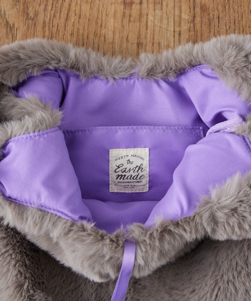 Actually(アクチュアリー)の「FUR MARCHE BAG ファーマルシェバッグ(ハンドバッグ・レディース・パープル/グレー/グレイッシュベージュ・フリー)」の9枚目の写真