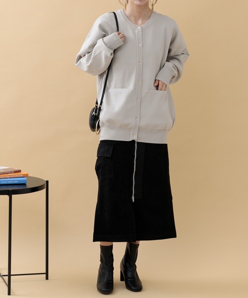 Paradise Picnic（パラダイスピクニック）の「33℃ センターストレッチカーゴスカート（スカート・レディース・ブラック/カーキ・FREE）」の14枚目の写真