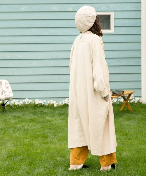 チャイハネ（チャイハネ）の「【チャイハネ】ユータリーシャツワンピース（シャツワンピース・レディース・パープル/オフホワイト/キャメル・FREE）」の11枚目の写真