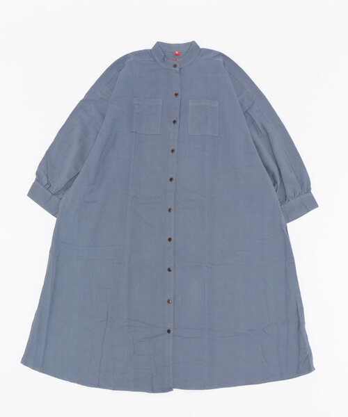 チャイハネ（チャイハネ）の「【チャイハネ】ユータリーシャツワンピース（シャツワンピース・レディース・パープル/オフホワイト/キャメル・FREE）」の12枚目の写真