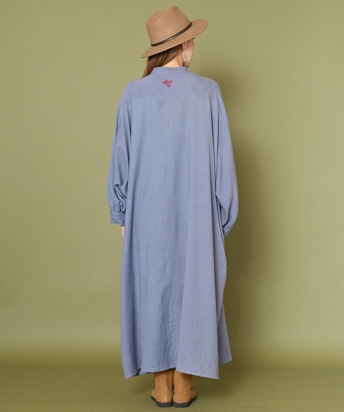 チャイハネ（チャイハネ）の「【チャイハネ】ユータリーシャツワンピース（シャツワンピース・レディース・パープル/オフホワイト/キャメル・FREE）」の15枚目の写真