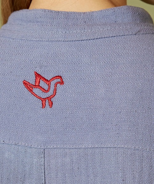 チャイハネ（チャイハネ）の「【チャイハネ】ユータリーシャツワンピース（シャツワンピース・レディース・パープル/オフホワイト/キャメル・FREE）」の16枚目の写真