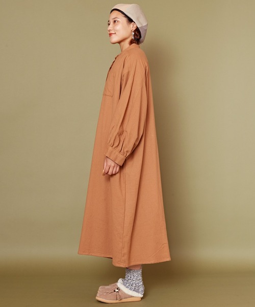 チャイハネ（チャイハネ）の「【チャイハネ】ユータリーシャツワンピース（シャツワンピース・レディース・パープル/オフホワイト/キャメル・FREE）」の21枚目の写真