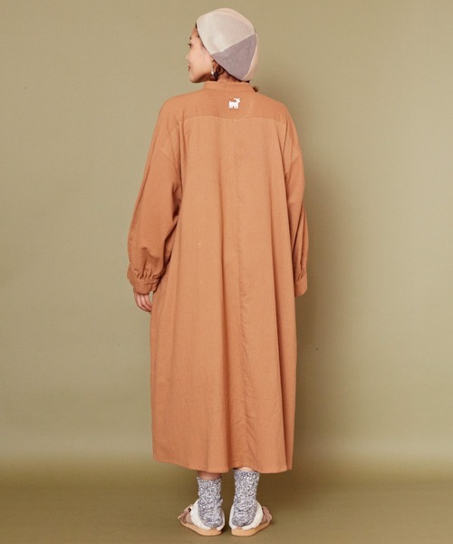 チャイハネ（チャイハネ）の「【チャイハネ】ユータリーシャツワンピース（シャツワンピース・レディース・パープル/オフホワイト/キャメル・FREE）」の22枚目の写真