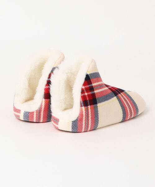 KID BLUE(キッドブルー)の「キッドブルー -22シャギータータンチェック -ルームシューズ -KGTW247 -kidblue(ルームシューズ/スリッパ・レディース・ネイビー/アイボリー・-)」の3枚目の写真