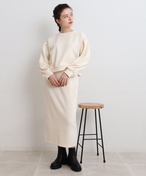 Cutie Blonde（キューティーブロンド）の「◆キルテイング前後2WAYプルオーバー（カーディガン/ボレロ・レディース・アイボリー/ブラック/黄緑系・00）」の15枚目の写真