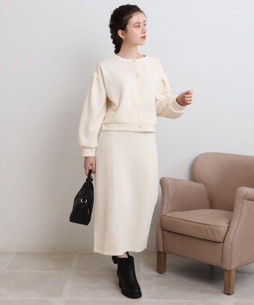 Cutie Blonde（キューティーブロンド）の「◆キルテイング前後2WAYプルオーバー（カーディガン/ボレロ・レディース・アイボリー/ブラック/黄緑系・00）」の17枚目の写真