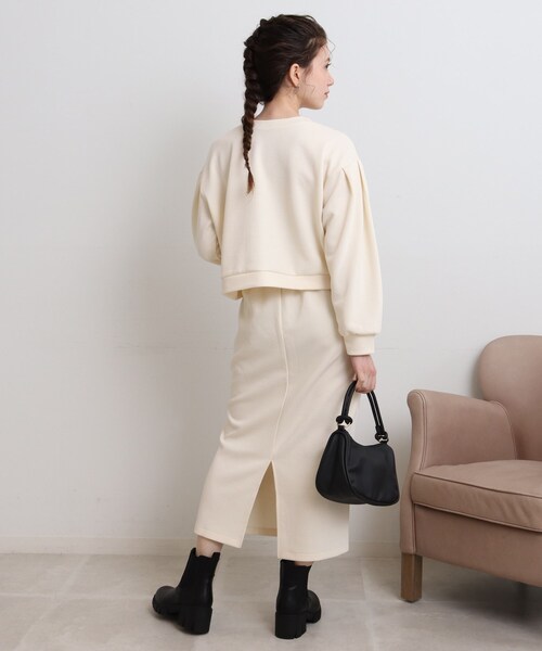 Cutie Blonde（キューティーブロンド）の「◆キルテイング前後2WAYプルオーバー（カーディガン/ボレロ・レディース・アイボリー/ブラック/黄緑系・00）」の18枚目の写真