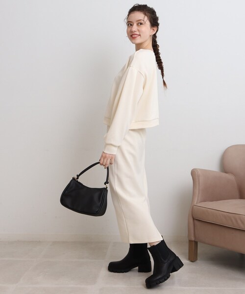 Cutie Blonde（キューティーブロンド）の「◆キルテイング前後2WAYプルオーバー（カーディガン/ボレロ・レディース・アイボリー/ブラック/黄緑系・00）」の19枚目の写真