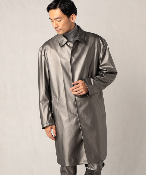 COMME CA MEN(コムサメン)の「とんびコート(ステンカラーコート・メンズ・ブラック/グレー・FREE)」の7枚目の写真