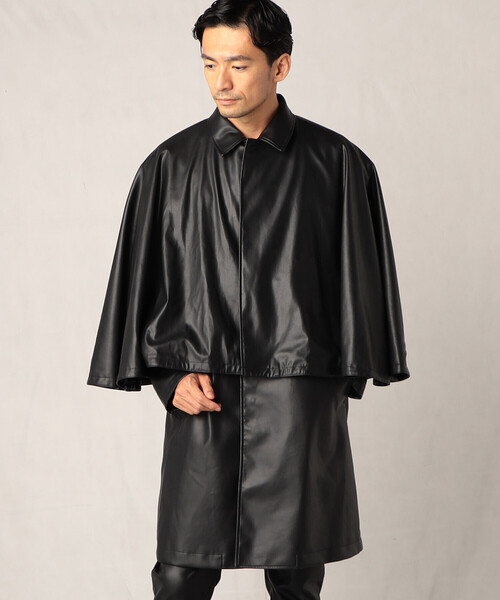 COMME CA MEN(コムサメン)の「とんびコート(ステンカラーコート・メンズ・ブラック/グレー・FREE)」の9枚目の写真