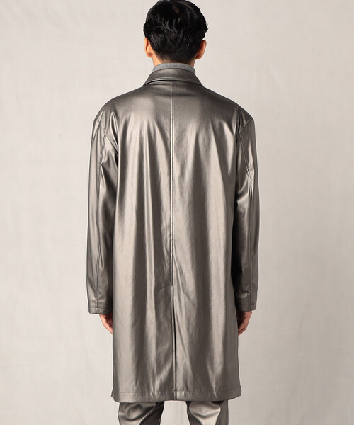 COMME CA MEN(コムサメン)の「とんびコート(ステンカラーコート・メンズ・ブラック/グレー・FREE)」の12枚目の写真