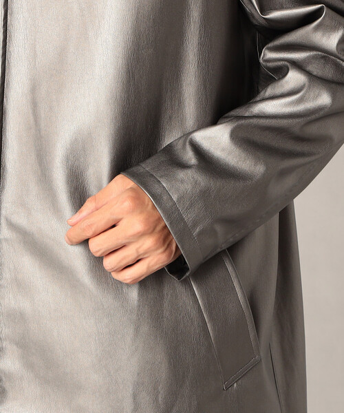 COMME CA MEN(コムサメン)の「とんびコート(ステンカラーコート・メンズ・ブラック/グレー・FREE)」の15枚目の写真