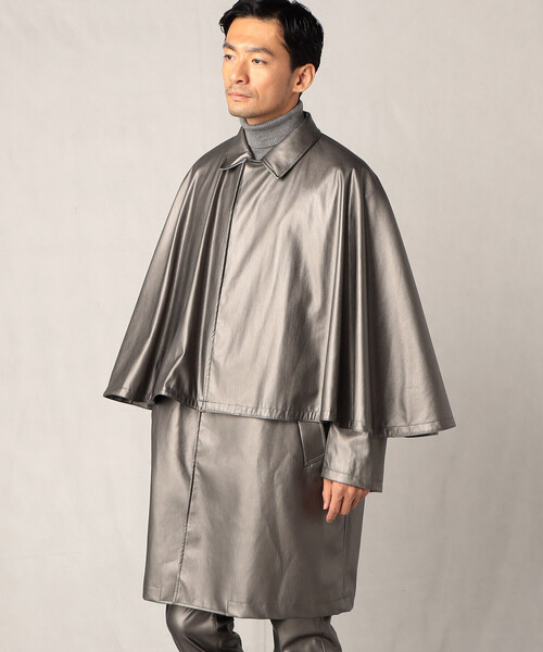 COMME CA MEN(コムサメン)の「とんびコート(ステンカラーコート・メンズ・ブラック/グレー・FREE)」の18枚目の写真
