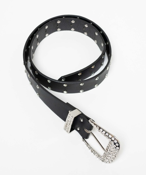 WEGO（ウィゴー）の「WEGO/ビジューワイドベルト（ベルト・レディース・ブラック/その他1・FREE）」の4枚目の写真