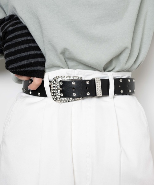 WEGO（ウィゴー）の「WEGO/ビジューワイドベルト（ベルト・レディース・ブラック/その他1・FREE）」の11枚目の写真