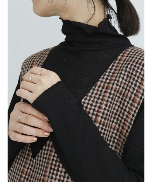 Samansa Mos2 blue(サマンサモスモスブルー)の「メロウタートルプルオーバー(Tシャツ/カットソー・レディース・ブラック/ライトベージュ/オフホワイト・LARGE/MEDIUM)」の8枚目の写真