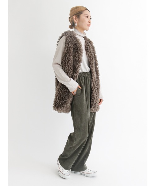 Samansa Mos2 blue(サマンサモスモスブルー)の「メロウタートルプルオーバー(Tシャツ/カットソー・レディース・ブラック/ライトベージュ/オフホワイト・LARGE/MEDIUM)」の10枚目の写真