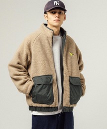Mark Gonzales オーバーサイズ リバーシブルスタンドカラーボアフリースジャケット