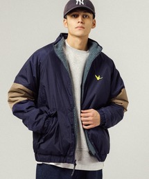 Mark Gonzales オーバーサイズ リバーシブルスタンドカラーボアフリースジャケット