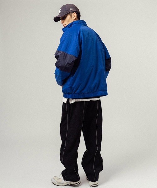 (What it isNt)ART BY MARKGONZALES(ワットイットイズント)の「Mark Gonzales オーバーサイズ リバーシブルスタンドカラーボアフリースジャケット(ブルゾン・メンズ・ベージュ/ブルー/グレー/オフホワイト/ブラック・M/L/XL)」の13枚目の写真