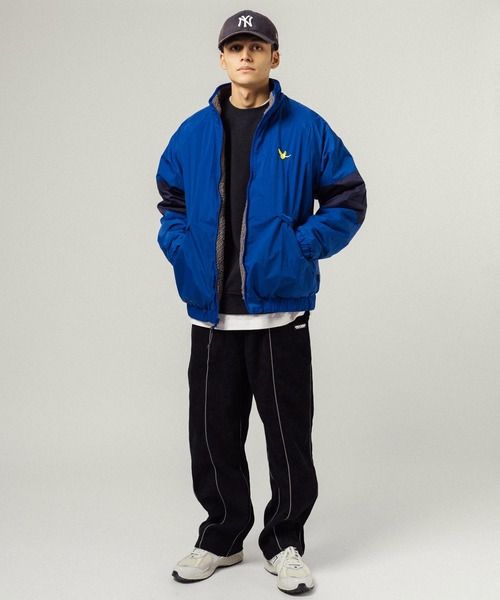 (What it isNt)ART BY MARKGONZALES(ワットイットイズント)の「Mark Gonzales オーバーサイズ リバーシブルスタンドカラーボアフリースジャケット(ブルゾン・メンズ・ベージュ/ブルー/グレー/オフホワイト/ブラック・M/L/XL)」の12枚目の写真
