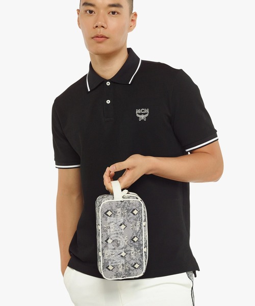 MCM(エムシーエム)の「〈Golf in the City〉トイレタリーバッグ - ヴィンテージ モノグラム ジャカード(ハンドバッグ・レディース・グレー・ONE SIZE)」の11枚目の写真