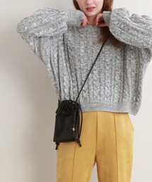 Cutie Blonde | MIXラメケーブルニットプルオーバー(ニット/セーター)