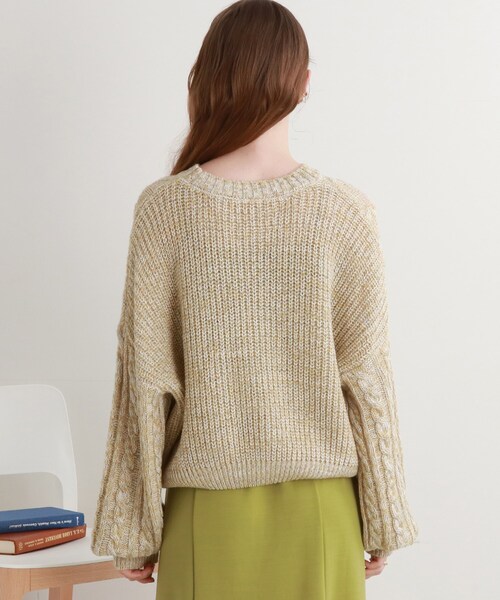 Cutie Blonde（キューティーブロンド）の「◆MIXラメケーブルニットプルオーバー（ニット/セーター・レディース・ピンク系/グレー/ブルー/レモンイエロー・00）」の7枚目の写真