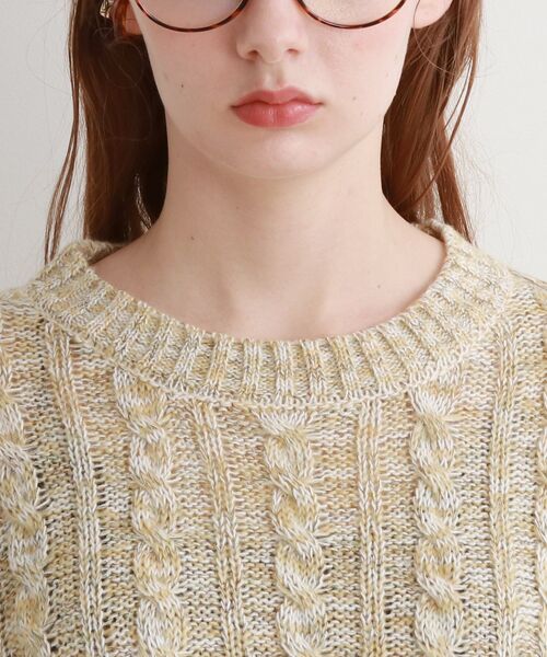 Cutie Blonde（キューティーブロンド）の「◆MIXラメケーブルニットプルオーバー（ニット/セーター・レディース・ピンク系/グレー/ブルー/レモンイエロー・00）」の8枚目の写真