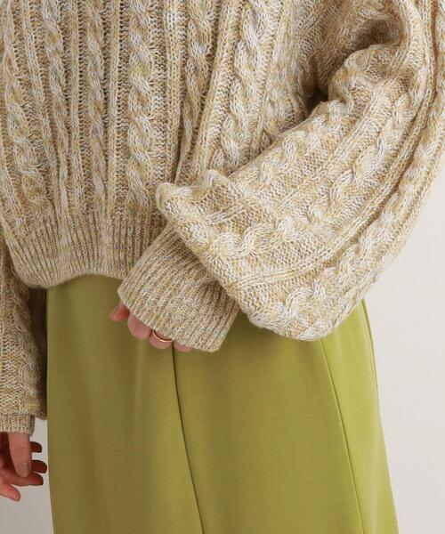 Cutie Blonde（キューティーブロンド）の「◆MIXラメケーブルニットプルオーバー（ニット/セーター・レディース・ピンク系/グレー/ブルー/レモンイエロー・00）」の9枚目の写真