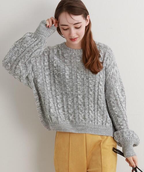 Cutie Blonde（キューティーブロンド）の「◆MIXラメケーブルニットプルオーバー（ニット/セーター・レディース・ピンク系/グレー/ブルー/レモンイエロー・00）」の12枚目の写真