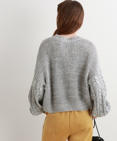 Cutie Blonde（キューティーブロンド）の「◆MIXラメケーブルニットプルオーバー（ニット/セーター・レディース・ピンク系/グレー/ブルー/レモンイエロー・00）」の14枚目の写真