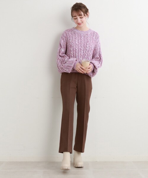 Cutie Blonde（キューティーブロンド）の「◆MIXラメケーブルニットプルオーバー（ニット/セーター・レディース・ピンク系/グレー/ブルー/レモンイエロー・00）」の22枚目の写真