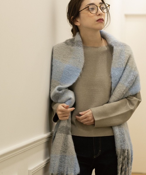 OPAQUE.CLIP（オペークドットクリップ）の「◆ファインゲージ ボートネックニット（ニット/セーター・レディース・グレー系4/ホワイト系8/イエロー/グレー系その他/ベージュ/ブルー・40/36/38/42/34）」の15枚目の写真