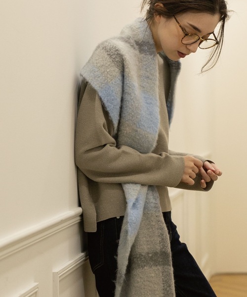 OPAQUE.CLIP（オペークドットクリップ）の「◆ファインゲージ ボートネックニット（ニット/セーター・レディース・グレー系4/ホワイト系8/イエロー/グレー系その他/ベージュ/ブルー・40/36/38/42/34）」の17枚目の写真