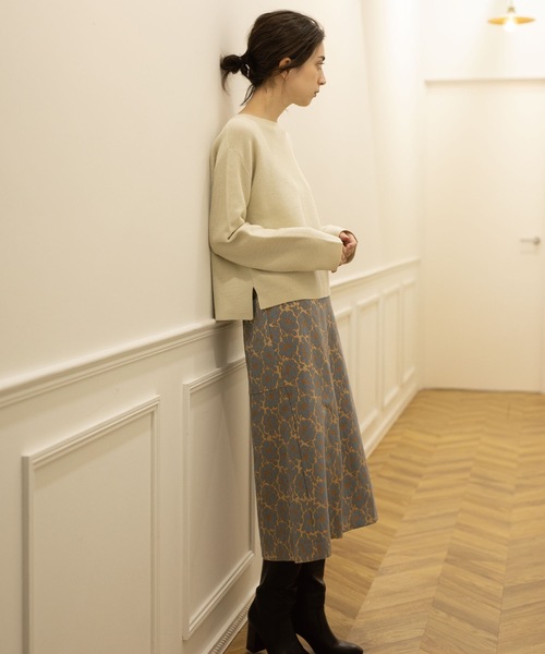 OPAQUE.CLIP（オペークドットクリップ）の「◆ファインゲージ ボートネックニット（ニット/セーター・レディース・グレー系4/ホワイト系8/イエロー/グレー系その他/ベージュ/ブルー・40/36/38/42/34）」の10枚目の写真