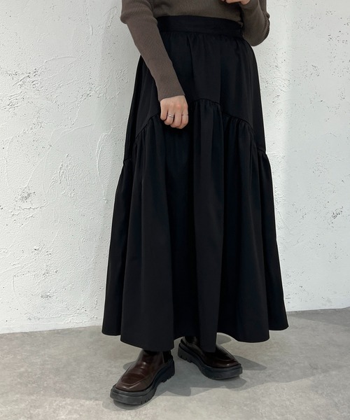 apres jour mignon(アプレジュールミニョン)の「ボリュームデザインスカート【ZOZOTOWN限定アイテム】(スカート・レディース・ブラック/ベージュ・X-LARGE/MEDIUM/SMALL)」の10枚目の写真